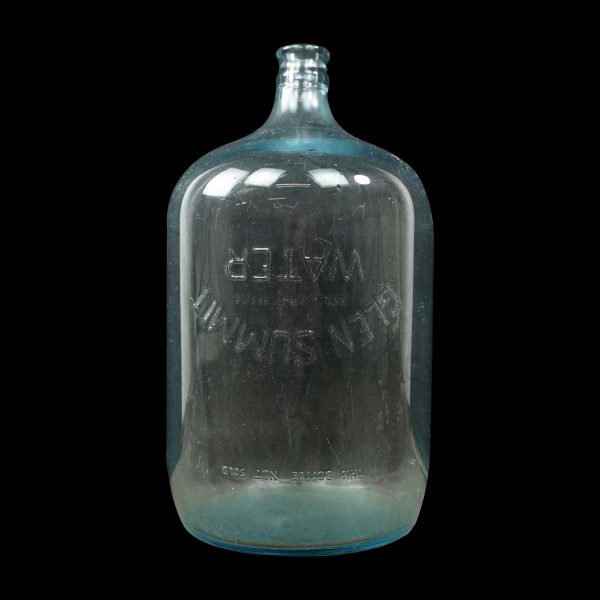 Bottles & Jars - Vintage Glen Summit Water Blue Glass 5 Gallon Carboy Bottle Jug