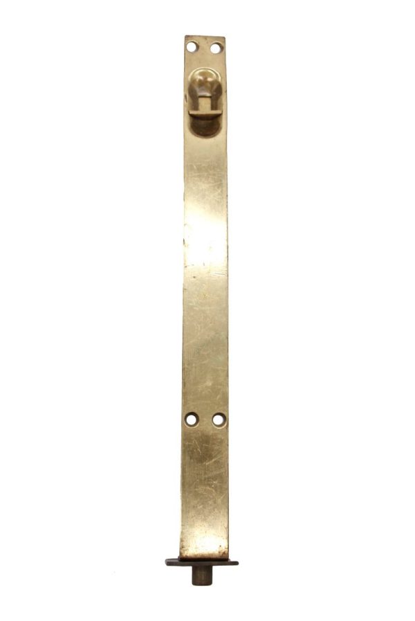 Door Locks - Modern 12 in. Brass Plated Flush Mount Floor Bolt