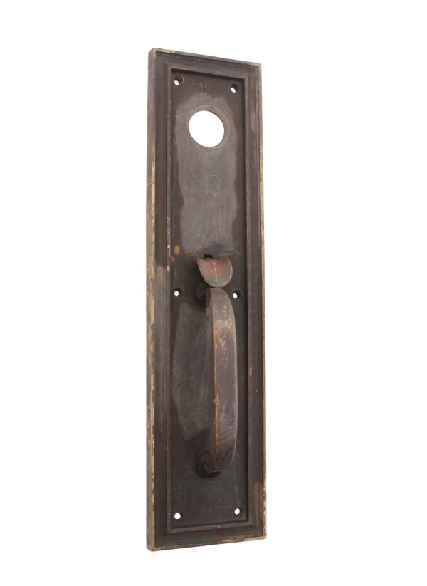 Door Pulls - Antique 16 in. Bronze Corbin Entry Door Pull with Latch & Lock Insert