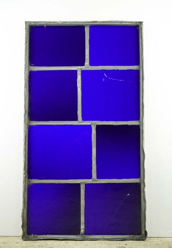 Exclusive Glass - Dark Blue & White Robert Sowers JFK Airport Stained Glass Window