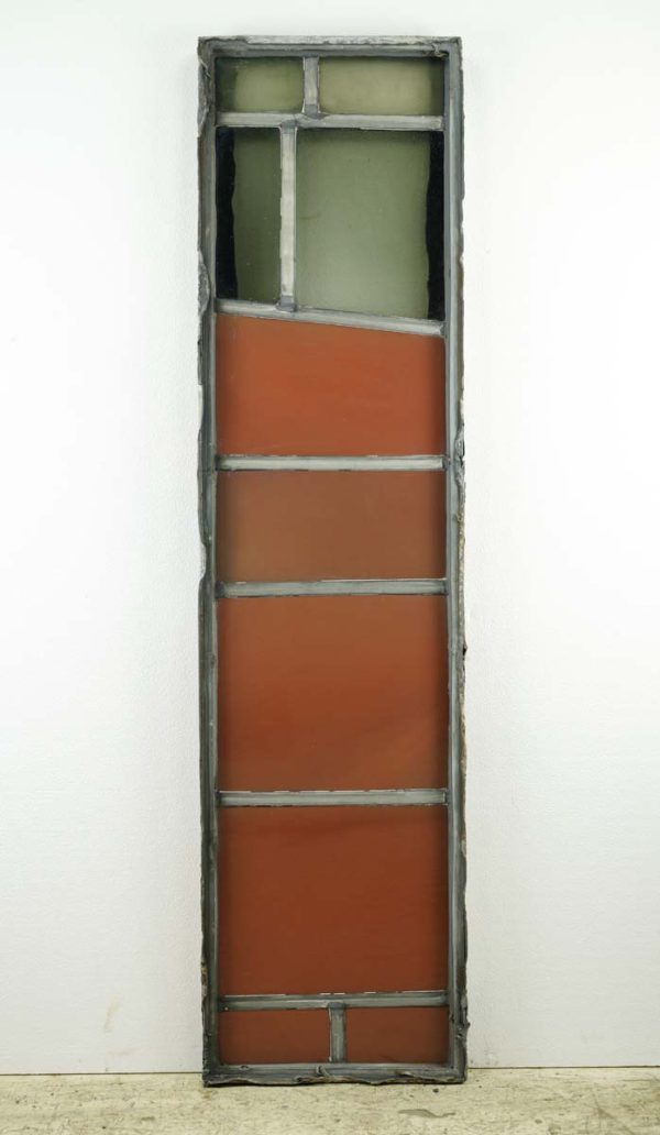 Exclusive Glass - Red & Transparent Gray Robert Sowers JFK Airport Stained Glass Window