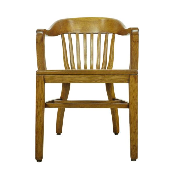 Seating - Jos. L. Shoemaker Co. Oak Bank Armchair with Adjustable Feet