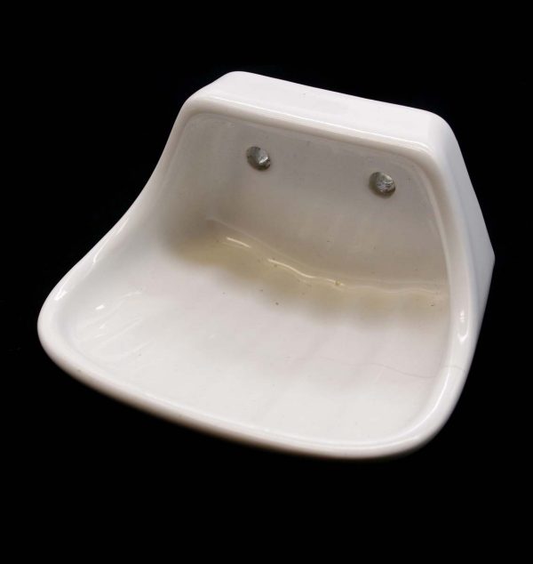 Bathroom - European Vintage White Ceramic Surface Mount Soap Dish