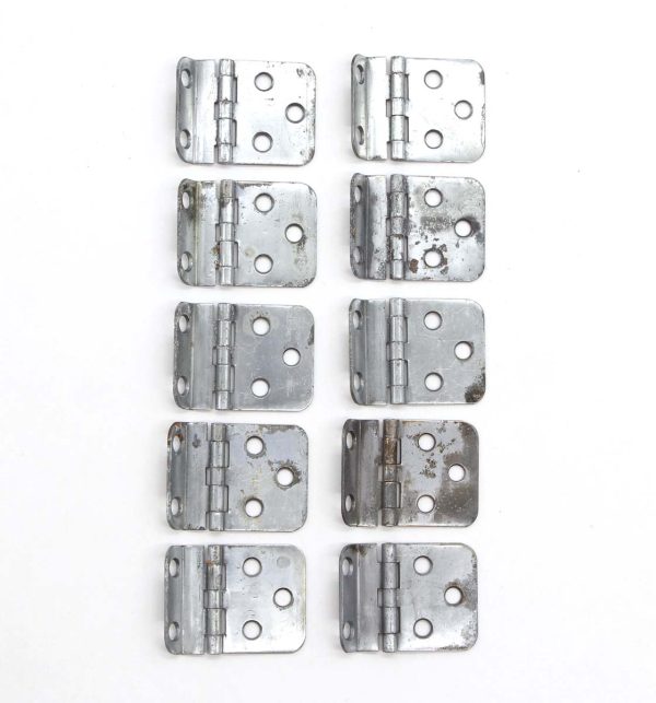 Cabinet & Furniture Hinges - Set of 10 Vintage Steel Offset Cabinet Hinges