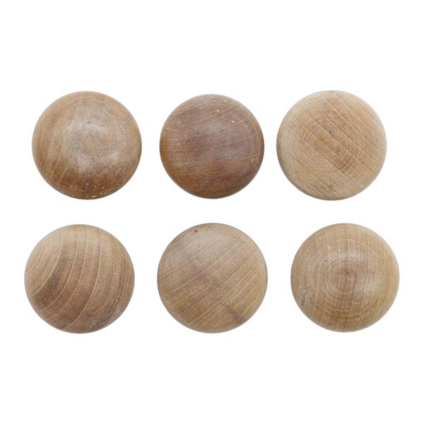 Cabinet & Furniture Knobs - Set of Unfinished 1.25 in. Diameter Wood Cabinet Drawer Knobs