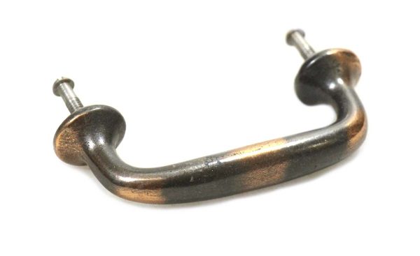 Cabinet & Furniture Pulls - Old New Japanned Copper Cast Iron Bridge Drawer Cabinet Pull