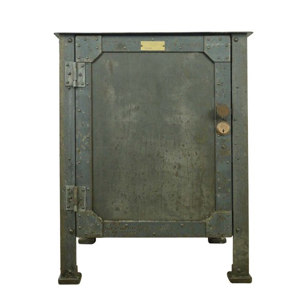 Commercial Furniture - Antique Textile Machine Works Riveted Steel Factory Cabinet