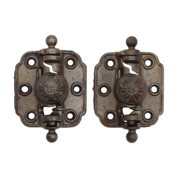 Door Hinges - Pair of Antique Sargent Cast Iron Screen Door Spring Hinges