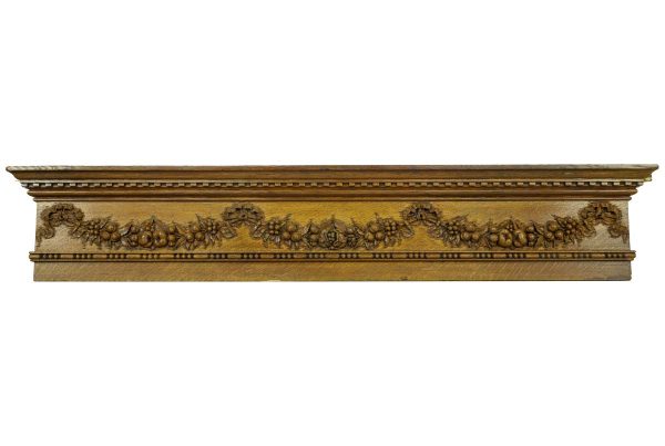 Door Surrounds - Reclaimed 50 in. Swag Fruit Relief Oak Crown Molding