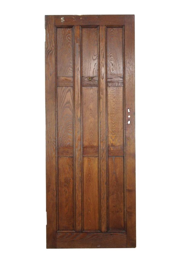 Entry Doors - Arts & Crafts 9 Pane Dark Oak Wood Entry Door 77.25 x 29.75