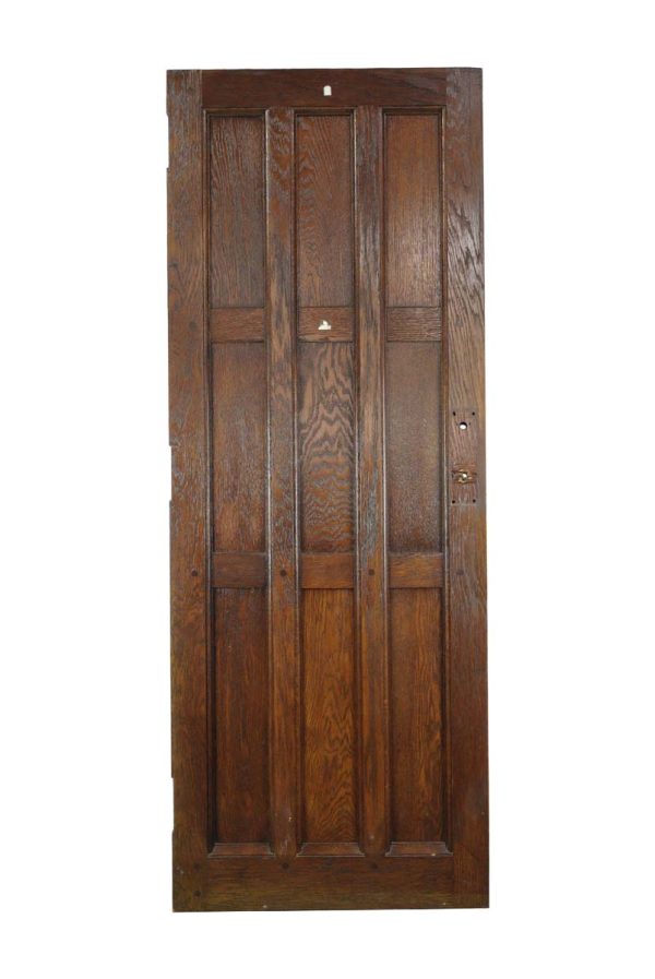 Entry Doors - Arts & Crafts 9 Pane Dark Oak Wood Entry Door 79 x 29.5