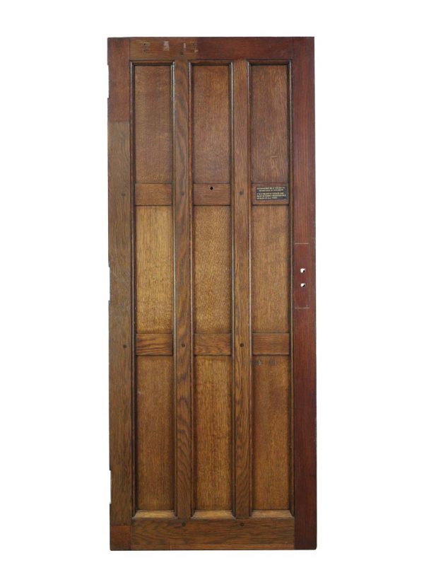 Entry Doors - Arts & Crafts 9 Pane Dark Oak Wood Entry Door 79 x 31.75