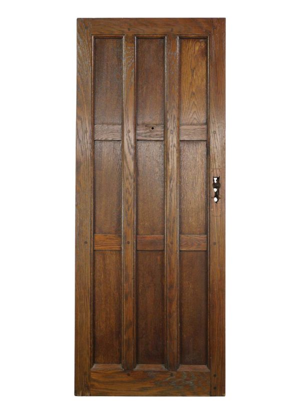 Entry Doors - Arts & Crafts 9 Pane Dark Oak Wood Entry Door 79.5 x 31.6