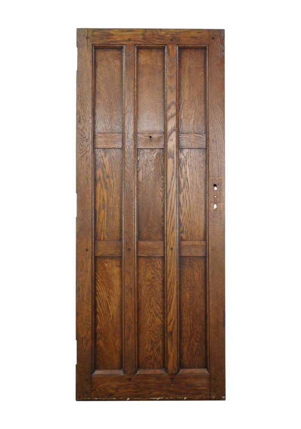 Entry Doors - Arts & Crafts 9 Pane Dark Oak Wood Entry Door 79.5 x 31.75