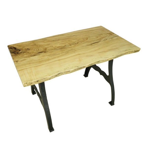 Farm Tables - Handcrafted Live Edge Maple 4 ft NY Iron Legs Dining Table