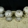 Railings & Posts - Set of Reclaimed Distressed Cast Iron Ball Top Post Finials