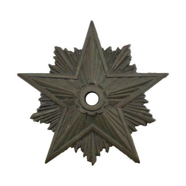 Flags - Vintage Art Deco Black Cast Iron Star Base