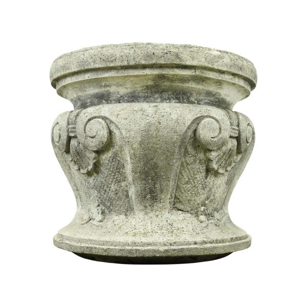 Garden Elements - Reclaimed Swirl Shell Motif 25 in. Cast Concrete Planter