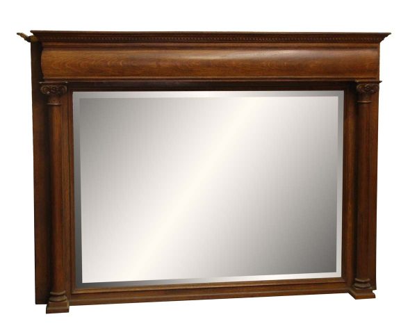 Overmantels & Mirrors - Reclaimed Traditional 81 x 63 Oak Overmantel Mirror