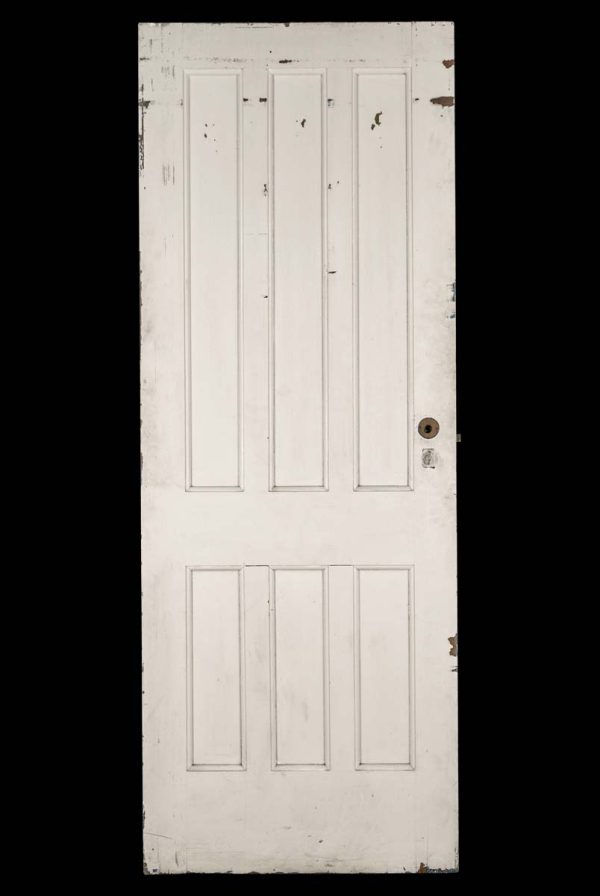 Standard Doors - Vintage 6 Pane White Painted Wood Passage Door 80 x 29.875