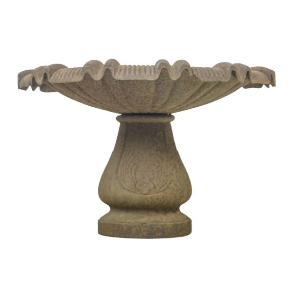 Statues & Fountains - Reclaimed Gray Cast Iron Circular Fountain Top