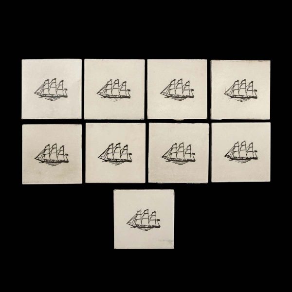 Waldorf Astoria - Waldorf Astoria Bathroom Ceramic Sailboat Motif Wall Tiles