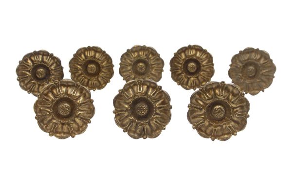 Waldorf Astoria - Waldorf Astoria Hotel Set of 8 Brass Floral Curtain Tiebacks