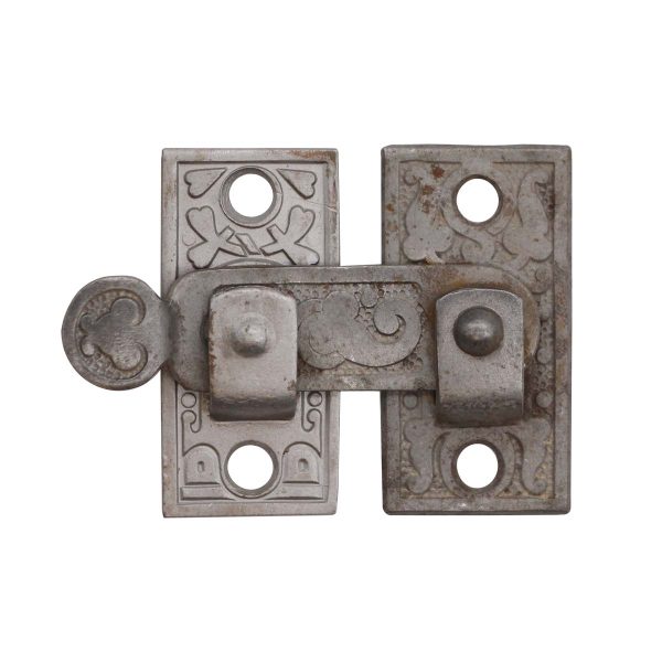 Window Hardware - Antique 2.75 in. Aesthetic Gray Cast Iron Shutter Window Latch