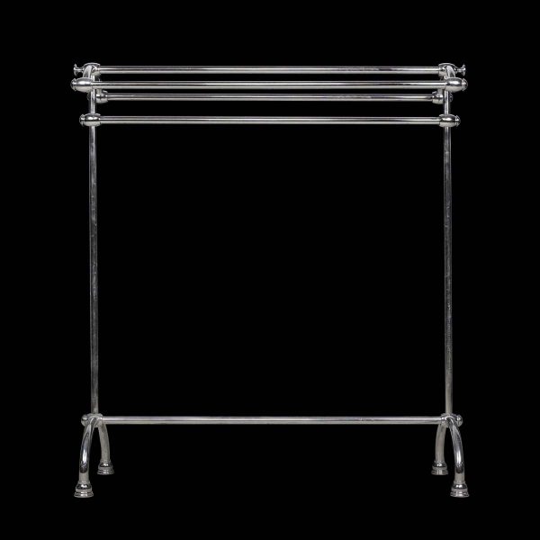 Bathroom - Modern 3 Bar Chromed Brass Garment Towel Freestanding Rack