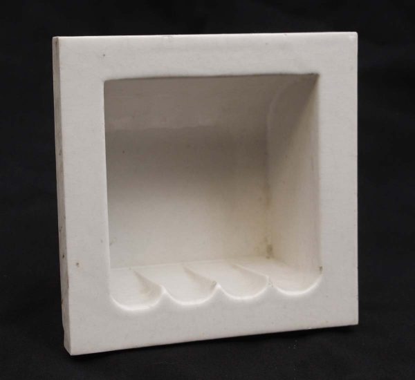 Bathroom - The Fairfacts Co. Vintage 6 in. Square White Ceramic Biltin Flush Mount Soap Dish