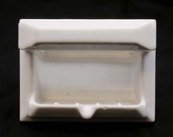 Bathroom - Vintage 6.5 in. Rectangle White Ceramic Recessed Bathtub Soap Dish