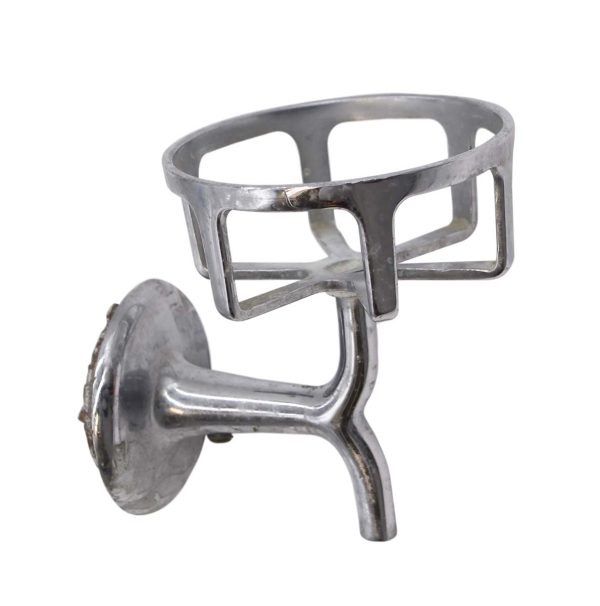 Bathroom - Vintage Nickel Coated Brass Wall Mount Bathroom Cup Holder