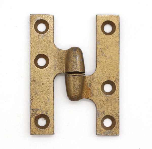 Cabinet & Furniture Hinges - Vintage 3 x 2.25 Rixson Brushed Brass Steel Right Hand Olive Cabinet Hinge