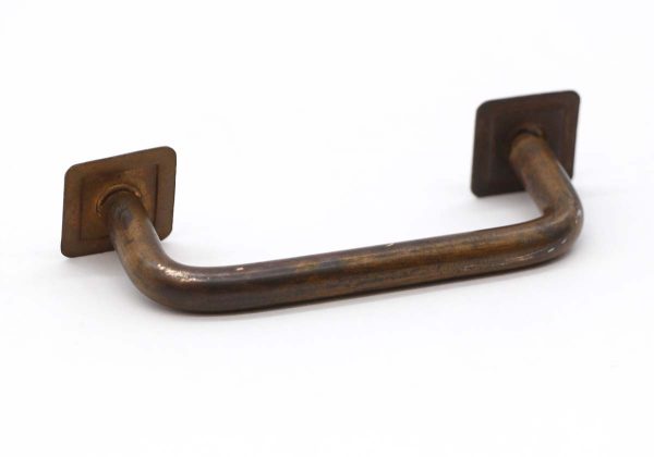 Cabinet & Furniture Pulls - Vintage 4.75 in. Patina Brass Rounded Bridge Drawer Cabinet Pull