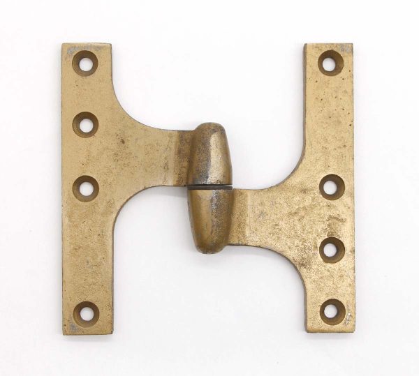 Door Hinges - Vintage Rixson 5 x 5 Brass Plated Steel Right Olive Door Hinge