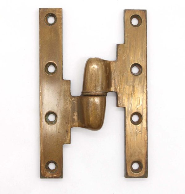 Door Hinges - Vintage Yale & Towne 3 x 3.75 Antique Brass Left Hand Olive Door Hinge