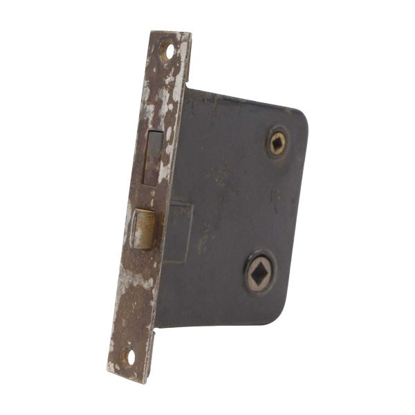 Door Locks - Vintage Steel Faceplate Right Swing Privacy Mortise Door Lock