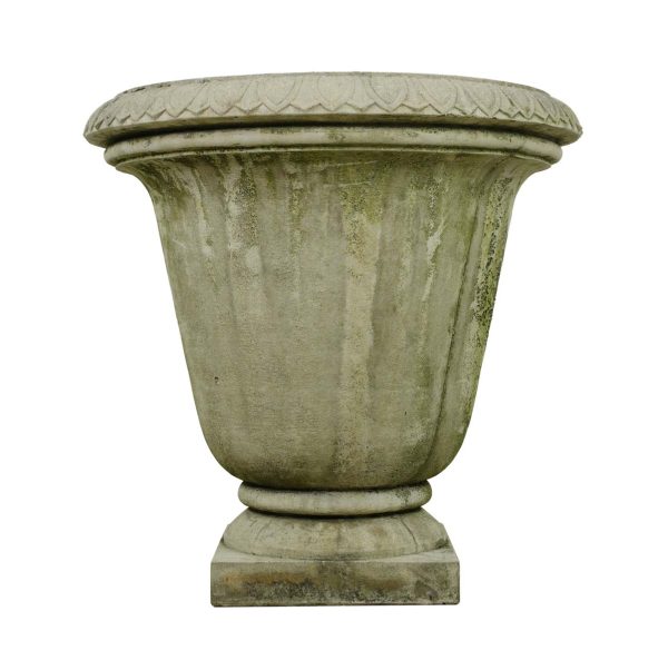 Garden Elements - Concrete 27 in. Egg & Dart Trim Urn Shaped Garden Planter