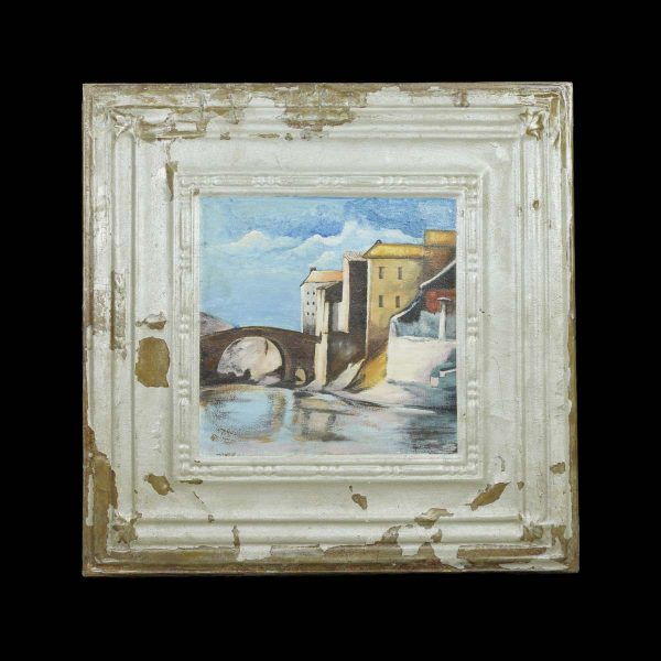 Hand Painted Panels - Hand Painted Italy Scenic Tin Ceiling Wall Panel