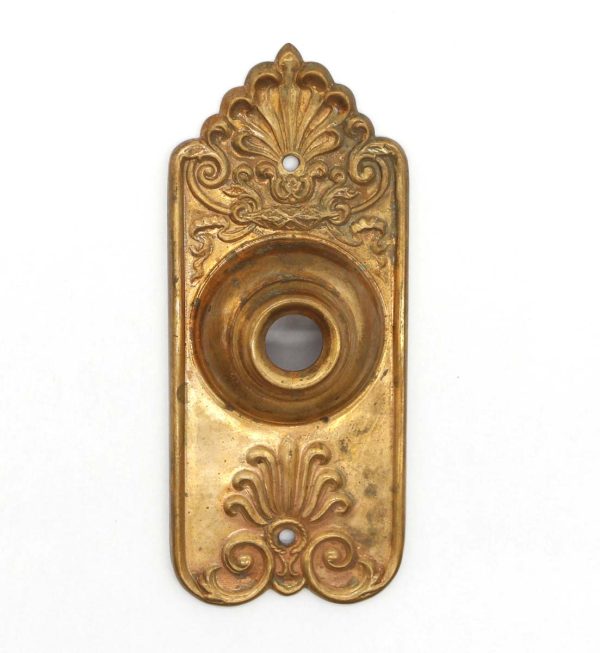 Knockers & Door Bells - Vintage Copper Washed Neoclassical Doorbell Cover Plate