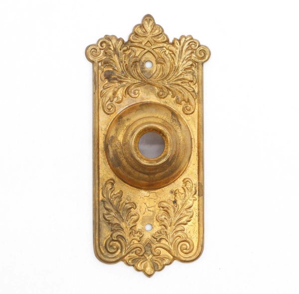 Knockers & Door Bells - Vintage Neoclassical Brass Doorbell Cover Plate