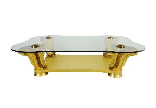 Living Room - Art Deco Colombostile Il Gusto Dei Principi Glass Top Gold Coffee Table