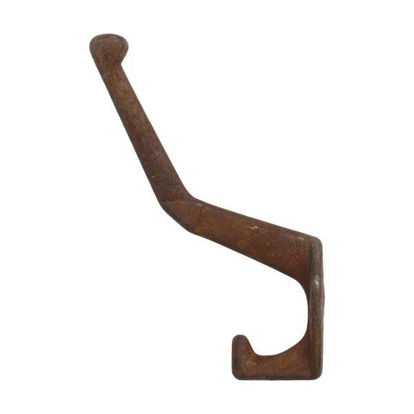 Single Hooks - Mid Century Cast Iron Extended Long Arm Wall Hook