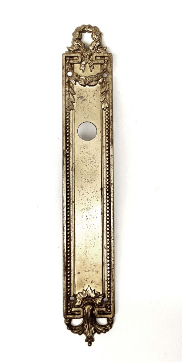 Back Plates - Antique 11 in. French Gold Gilded Door Back Plate