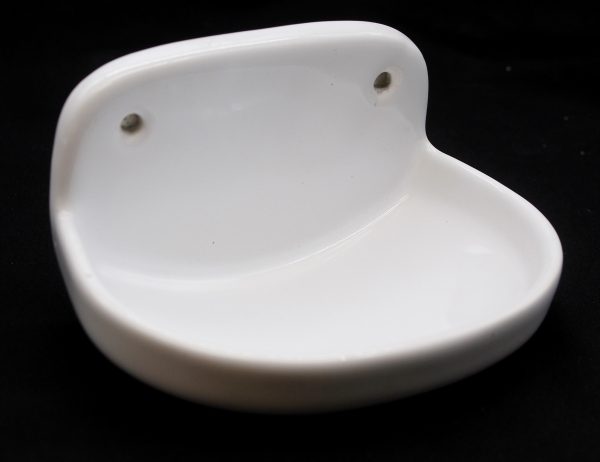 Bathroom - Vintage European White Ceramic Curved Soap Dish