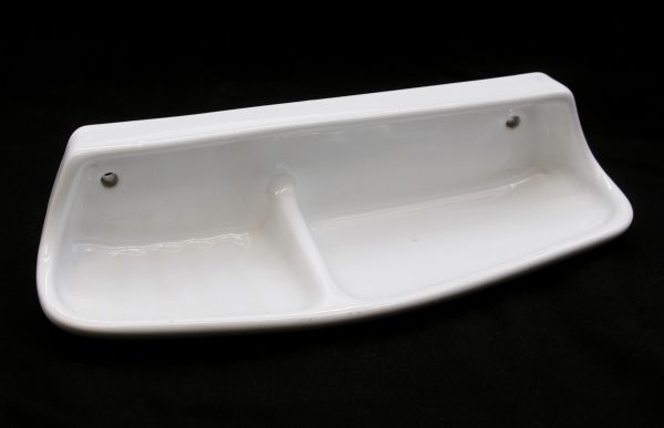 Bathroom - Vintage European White Ceramic Double Soap Dish