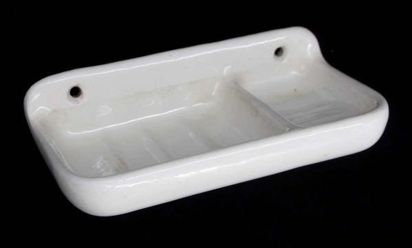 Bathroom - Vintage European White Double Ceramic Soap Dish