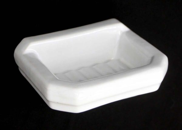 Bathroom - Vintage European White Porcelain Ceramic Deep Soap Dish