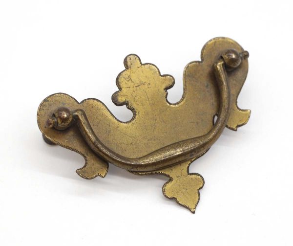 Cabinet & Furniture Pulls - Vintage 3.75 in. Brass Plated Steel Chippendale Bail Drawer Pull