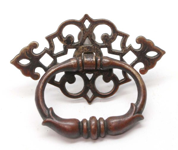 Cabinet & Furniture Pulls - Vintage Victorian Cut Out Bronze Ring Pull